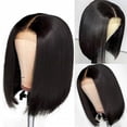thumbnail image 3 of Peluca de cabello humano con frente de encaje, peluca Natural para mujer, peluca de encaje 4X1, peluca de cabello humano Natural, peluca de encaje recta corta, pelucas de cabello humano de 8 pulgadas, 3 of 3