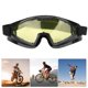 thumbnail image 5 of Gafas deportivas portátiles, gafas protectoras a prueba de viento y arena con lentes amarillas para ciclismo, reducen el marco negro claro, 5 of 8