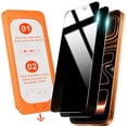 thumbnail image 1 of Protector de pantalla OMOTON Privacy para iPhone 17 Pro Max 2 Pack, 1 of 7