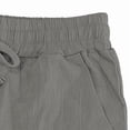 thumbnail image 4 of Men's 2-Piece Linen Outfit, Casual Hooded Button-Up Shirt and Drawstring Pants Set, 4 of 5