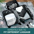 thumbnail image 4 of Livhil 6 Set Compression Packing Cubes for Suitcases, Packing Cubes for Travel Luggage Organizer Women Men, Black, 4 of 7