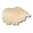 thumbnail image 2 of Unfinished Wood Etched Buffalo Shape | Paint By Line Crafts 20" / 1/8", 2 of 2