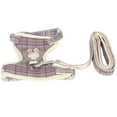 thumbnail image 2 of Harnais pour Chat avec Laisse, Harnais de Gilet Anti-Perte pour Chat avec Laisse, Sangle de Gilet Réglable pour Animaux de Compagnie pour la Marche, Carreaux Roses et Carreaux Couleur Café, 2 of 8
