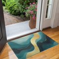 thumbnail image 2 of Blue Marble Gold Line Pattern Door Rugs,Washable Non Slip Door Mats Indoor,Decorative Door Mats,Entry Mat Indoor for Entrance,Bedroom,Kitchen,Bathroom,17"x30", 2 of 6