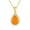 Orange, variant on Womens Bridal Necklace with CZ Accent and Opal Teardrop Pendant in Sterling Silver
