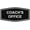 Black, variant on Signs ByLITA Fancy Coach's Office Sign - Laser-Engraved Lettering | Durable ABS Plastic | Vibrant Colors | Powerful Foam Tape (Black) - Small