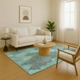 thumbnail image 7 of Addison Rugs Mayfield Premium Machine Washable Transitional Damask Teal Rectangle Rug, 10' x 14', 7 of 7