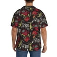 thumbnail image 5 of Wukai Vintage Gaming Men's Casual Short-Sleeve Button Down Shirt - Lightweight Summer Dress Shirt for Daily Wear-XX-Large, 5 of 7
