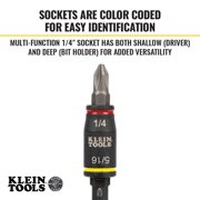 Klein Tools 3 In 1 Impact Flip Socket Set 2Pc