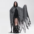 thumbnail image 3 of SUNSIOM Halloween Witch Cloak with Hood Exaggerated Ripped Grim Reaper Cape Cosplay Props, 3 of 7