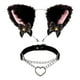 thumbnail image 1 of 2 diademas y gargantilla de cuero con forma de corazón, accesorios para el cabello para disfraz de anime. Gargantilla de cadena, 1 of 8