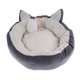 thumbnail image 1 of mascota perro cachorro cama redonda suave felpa cálida casa nido estera almohada gris Xemadio LN-0402, 1 of 5