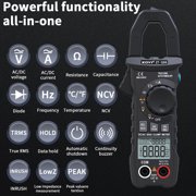 ZOYI ZT-QS9 6000 Counts Clamp Meter Multimeter Tester with Capacitance and Resistance Measurement, AC/DC Volt Ohm Amp Meter, Voltmeter Functionality, and Diode Testing Capability