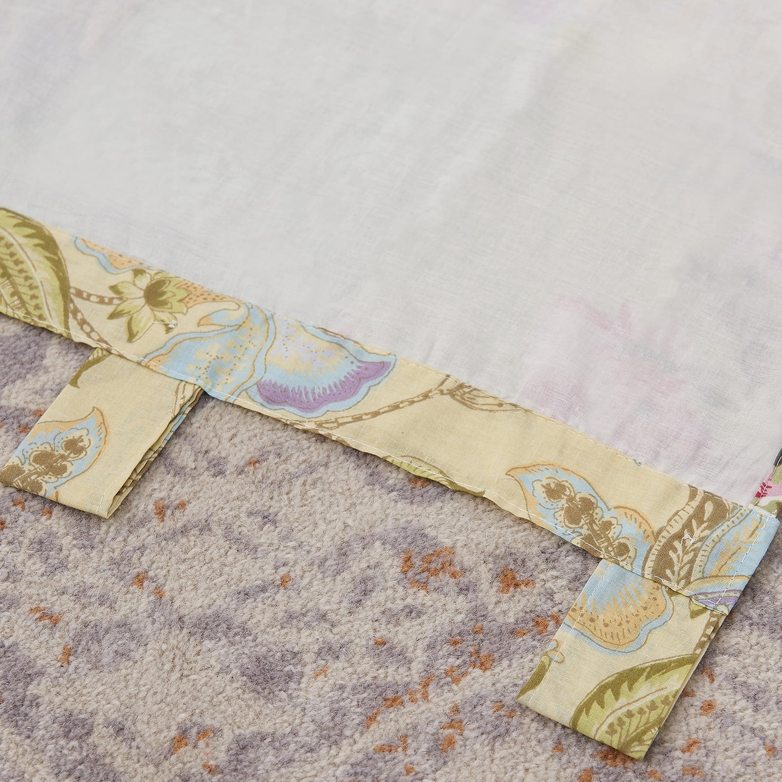 Greenland Home Fashions Blooming Prairie Authentic Patchwork Window Curtain Panels, Set of 2 with Tiebacks