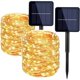 thumbnail image 1 of LED Solar String Lights Outdoor, 2 Sets of 200 LED Solar String Lights Waterproof 8 Functions, 22 m, for Summer Garden, Patio, Tent, Wedding, 1 of 4