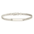 thumbnail image 3 of Sterling Silver Bracelet ID Curb Women's 3 mm 7 in Polished Engraveable Link, 3 of 5