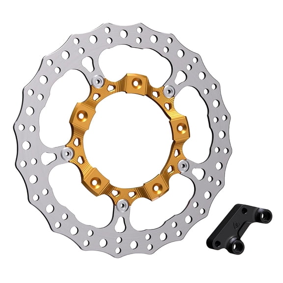 Arlen Ness 14" Billet Big Gold Front Left Brake Rotor (300-002)