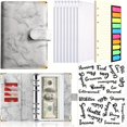 thumbnail image 1 of Stay Organized & Save Money: Marble A6 Budget Binder with 8 Cash Envelopes, 40, 1 of 5