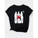 thumbnail image 3 of Camiseta De Verano MujerA Stylish Casual Top with a Round Neck And Short Sleeves Featuring Red Star Prints, Designed for Fashionable Black Women.Father's Day, Mother's Day, New Year, Spring Festival, 3 of 7