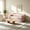 Baby Pink, variant on AUU Compression Micro Corduroy 2-Seater Convertible Sofa Bed with Removable Covers – Space-Saving Modular Floor Couch for Small Apartments, Guest Rooms, or Studios