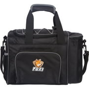 FOXI Adult Large Lunch Cooler Bag Insulated Reusable Lunch Bag for Men, women & Children Perfect for Work, Gym, Camping, Beach, and Picnics (Black with gray trim)
