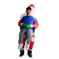 thumbnail image 2 of Disfraz inflable de Papá Noel abrazado, disfraz de muñeco navideño, escenario de actuación, accesorios de ambiente divertido, 2 of 5