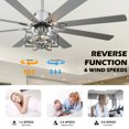 thumbnail image 6 of Chords Attic 65" 8-Blade Reversible Ceiling Fan with Lights and Remote Control, 6-Speed, Timer Setting Quiet DC Motor, 6 of 11