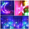 thumbnail image 4 of Luz Led Con Control Remoto, Impermeable, Encantadora Estrella, Luna, Lámparas, Luces De Ventana, Decoraciones Para Dormitorio, Festival Al Aire Libre Vogacara HA046047-02, 4 of 6
