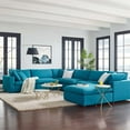 thumbnail image 2 of Modway Commix 7-Piece Down Filled Overstuffed Sectional Sofa in Teal, 2 of 10