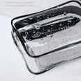 thumbnail image 5 of chengjian Waterproof PVC Cosmetic Makeup Bag with Zipper, Black, 6 Piece, 5 of 7