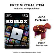 Roblox 50 Digital Gift Card Includes Exclusive Virtual Item Digital Download Walmart Com Walmart Com - get 50 000 robux