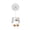 White, variant on YIEMEEN USB Desk Fan,Small Personals Table Fan 3 Speeds,Adjustable Mini Desktop Fan for Cooling Funny Duck Decors for Home Office