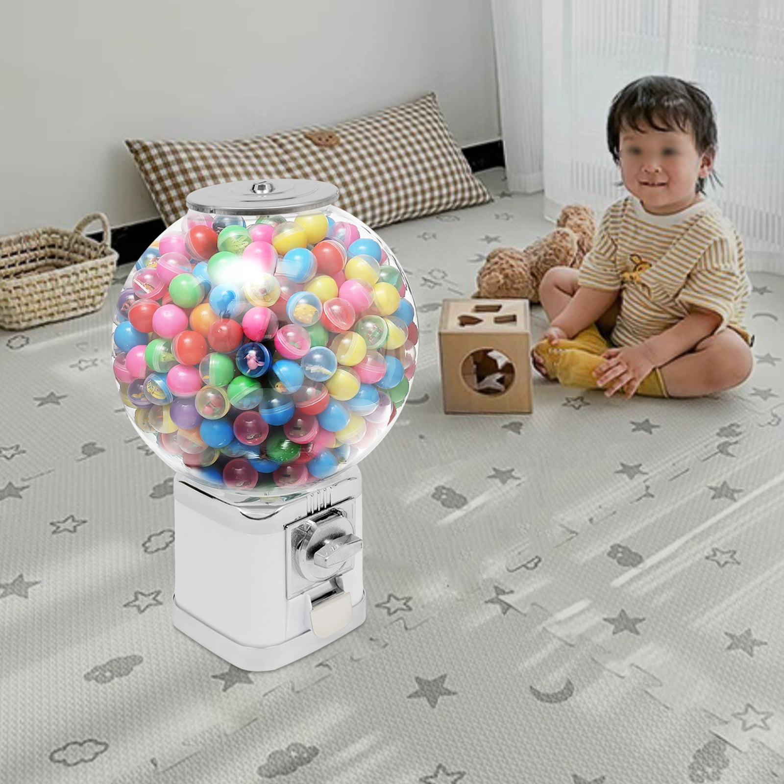 Dwellnix Toy Vending Machine – Twister Ball Dispenser with Coin Operation, 500 Ball Capacity, Durable ABS Construction for Kids, Retail & Party Use
