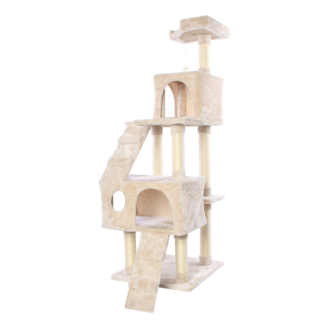 CUPETS Cat Tree Pet Furniture 56" Cat Condo with House,Cat Scratching