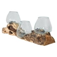 thumbnail image 4 of AFD Triple Glass Bowl On Wood, 4 of 5