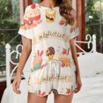 thumbnail image 2 of Cartoon Cake Pajama Set for Women 2 Piece Sleepwear Loungewear Short Sleeve, 2 of 7
