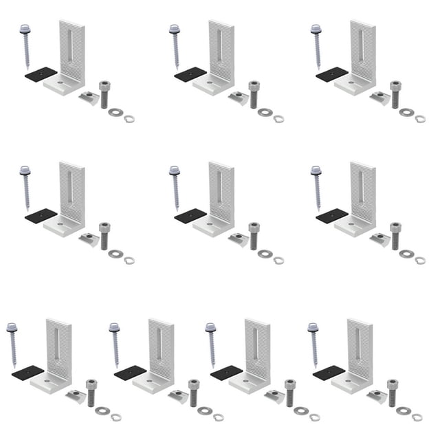 Aluminum Solar Panel Mounting Bracket Roof Mount L Foot for Sloped Pitched Roof