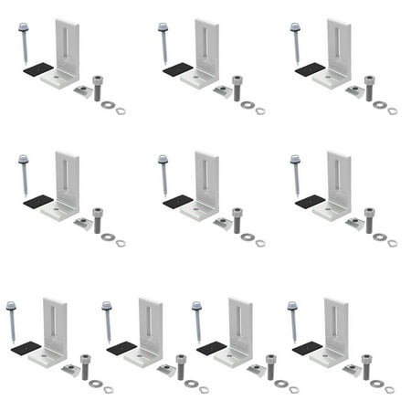 

1/4/10pc Aluminum Solar Panel Mounting Bracket Roof Mount L Foot For Sloped Pitched Roof 90 Degree L Bracket Solar PV Bracket