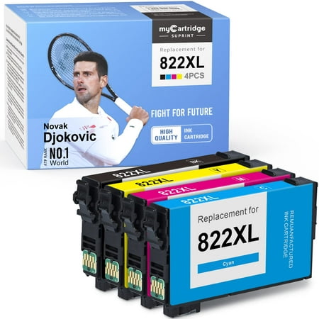 Remanufactured Ink Cartridge Replacement for Epson 822 XL T-822 use with Workforce Pro WF-3820 WF-4820 WF-4830 WF-4833 WF-4834 Upgraded Chip: Compatible with latest printer firmware verison SG13LC What will you get: Remanufactured Epson 822XL 822 XL ink cartridge (4-Pack) 1 X 822XL Black ink cartridge 1 X 822XL Cyan ink cartridge 1 X 822XL Magenta ink cartridge 1 X 822XL Yellow ink cartridge Compatible Printer List: WorkForce Pro WF-3820  WF-4820  WF-4830  WF-4834 Cartridge Page Yield: 1100 page Black ink cartridge 1100 page Color ink cartridge NOTE: It depends on printer and usage