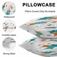 thumbnail image 5 of Boho Middle Century Lumbar Pillow Covers 20x12 Inch Set of 2, Retro Orange Teal Grey Star Rhombus Waterproof Outdoor Pillow Covers, Decorative Cushion Pillowcases for Couch, Sofa, Bed, Garden, Patio, 5 of 9