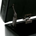 thumbnail image 3 of Cosmopolitan 44 inch Wide Rectangle Storage Ottoman Bench with Open Bottom in Midnight Black Vegan Leather, 3 of 4