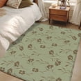 thumbnail image 4 of Area Rug for Living Room, Sage Green Floral Non-Slip Indoor Large Carpet for Bedroom/Dining Room, Vintage Spring Botanical Flowers Washable Low-Profile Rectangle Floor Mat Runner Rugs - 2.7 x 5 Ft, 4 of 8
