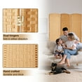 thumbnail image 4 of 3-Panel Room Divider, 6 ft Office Partition Walls Wood Divider Folding Portable Privacy Screen, Room Dividers and Folding Privacy Screens for Home, Room Separator Wall Dividers, Light Beige, 4 of 8