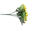 thumbnail image 4 of facefd 2pcs Artificial Rose Bouquet Simulation Floral Decor Home Office Plastic artificial Rose Flower, Light Yellow, 4 of 5