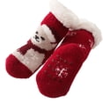 thumbnail image 2 of Seyurigaoka Lovely Baby Non-Skid Slipper Socks, Winter Warm Fleece Lined Home Socks with Grips, 2 of 4