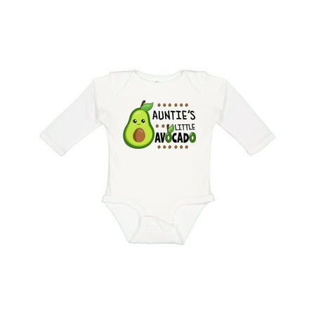 

Inktastic Auntie s Little Avocado with Cute Baby Avocado Gift Baby Boy or Baby Girl Long Sleeve Bodysuit