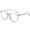Grey, variant on Transparent Large Frame Computer Glasses Women Round Anti Blue Light Optical Spectacle Flat Lens Eye Protection Plain Glasses