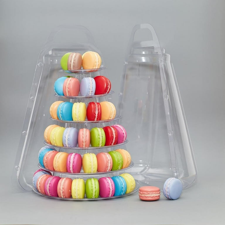 6 Layer Macaron Tower Display Stand, Clear Round Macaron Tower Tray Macaron  Display Shelf Rack and Plastic Cake Dessert Stand for Christmas Wedding  Birthday Party Decor - Walmart.com