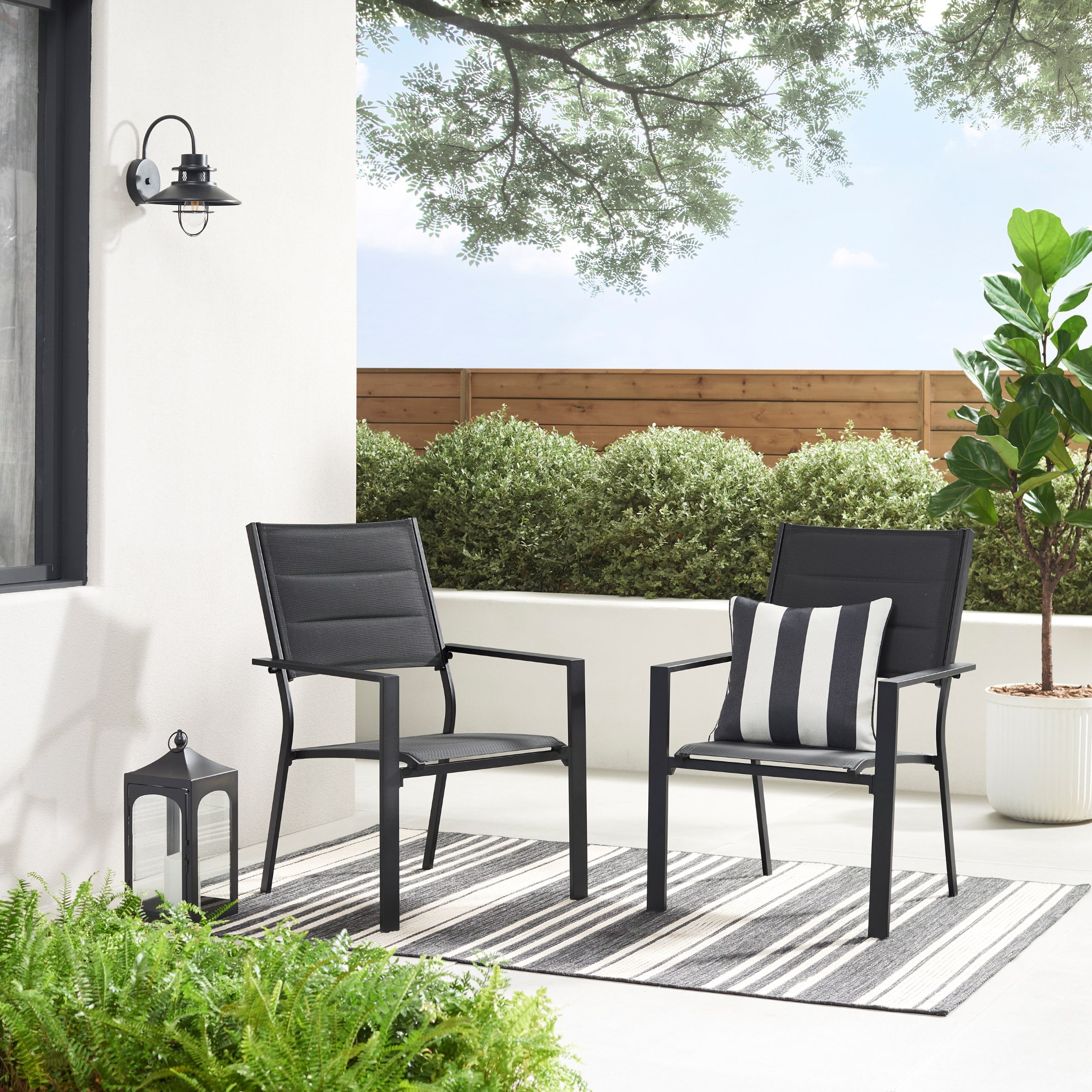 Mainstays Dashwood 7-Piece Steel Outdoor Dining Set, Black