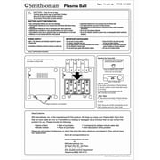 NSI Smithsonian12 High Plastic Plasma Ball Battery Operated. Recommended for Ages 14 Years and up
